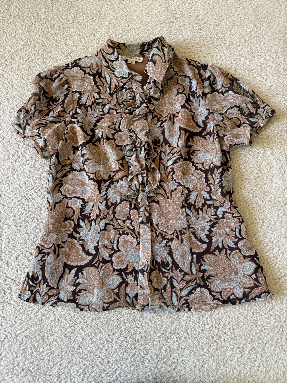 EUC vintage Pendleton silk skirt set - Picture 2 of 16